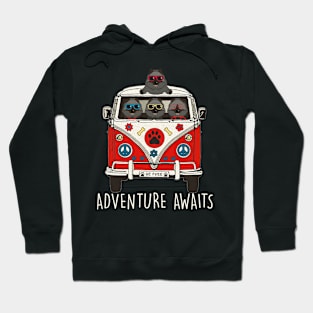 Keeshond Adventure Awaits Artwork Camper Hoodie